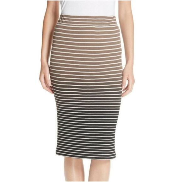 ATM Anthony Thomas Melillo Dresses & Skirts - NEW ATM Anthony Thomas Melillo Combo Dip Dye Slit Hem‎ Striped Skirt Size Medium